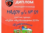 Турнир «Кубок «Футболомания»  среди команд дошкольных учреждений  2018-2019
