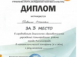 Результаты участия команды детского сада в Спартакиаде муниципальных дошкольных образовательных учреждений